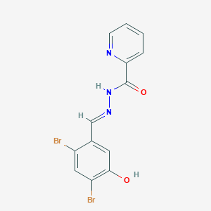 molecular formula C13H9Br2N3O2 B5550860 N'-(2,4-dibromo-5-hydroxybenzylidene)-2-pyridinecarbohydrazide 
