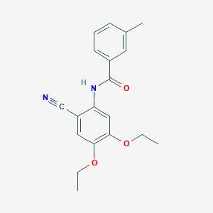 molecular formula C19H20N2O3 B5550876 N-(2-cyano-4,5-diethoxyphenyl)-3-methylbenzamide 