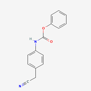 molecular formula C15H12N2O2 B5550906 苯基[4-(氰基甲基)苯基]氨基甲酸酯 