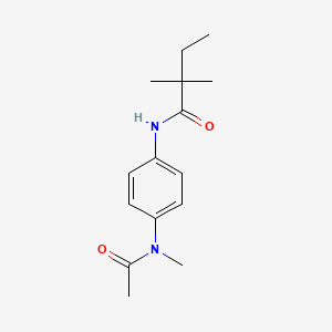 molecular formula C15H22N2O2 B5550930 N-{4-[乙酰基(甲基)氨基]苯基}-2,2-二甲基丁酰胺 