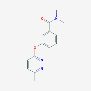 molecular formula C14H15N3O2 B5550984 N,N-dimethyl-3-[(6-methyl-3-pyridazinyl)oxy]benzamide 