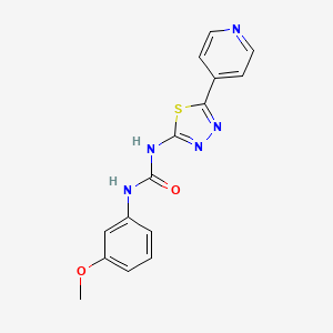 molecular formula C15H13N5O2S B5551012 N-(3-methoxyphenyl)-N'-[5-(4-pyridinyl)-1,3,4-thiadiazol-2-yl]urea 