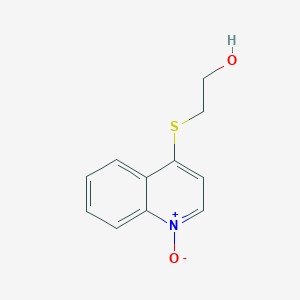 molecular formula C11H11NO2S B5551019 2-[(1-oxido-4-quinolinyl)thio]ethanol 