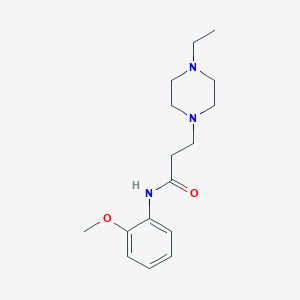 molecular formula C16H25N3O2 B5551028 3-(4-乙基-1-哌嗪基)-N-(2-甲氧基苯基)丙酰胺 
