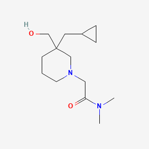 molecular formula C14H26N2O2 B5551045 2-[3-(cyclopropylmethyl)-3-(hydroxymethyl)piperidin-1-yl]-N,N-dimethylacetamide 