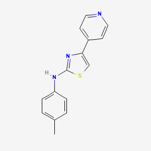 molecular formula C15H13N3S B5551080 N-(4-甲基苯基)-4-(4-吡啶基)-1,3-噻唑-2-胺 CAS No. 315703-00-5