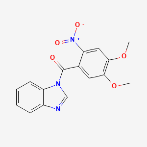 molecular formula C16H13N3O5 B5551129 1-(4,5-dimethoxy-2-nitrobenzoyl)-1H-benzimidazole 