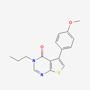 molecular formula C16H16N2O2S B5551145 5-(4-methoxyphenyl)-3-propylthieno[2,3-d]pyrimidin-4(3H)-one 