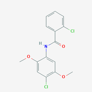 molecular formula C15H13Cl2NO3 B5551171 2-氯-N-(4-氯-2,5-二甲氧基苯基)苯甲酰胺 