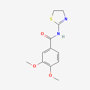 molecular formula C12H14N2O3S B5551172 N-(4,5-dihydro-1,3-thiazol-2-yl)-3,4-dimethoxybenzamide 