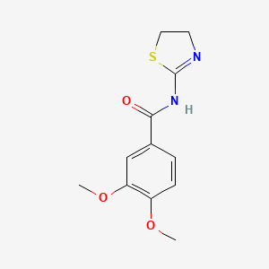 molecular formula C12H14N2O3S B5551172 N-(4,5-二氢-1,3-噻唑-2-基)-3,4-二甲氧基苯甲酰胺 