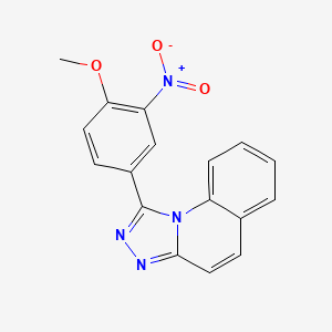 molecular formula C17H12N4O3 B5551180 1-(4-甲氧基-3-硝基苯基)[1,2,4]三唑并[4,3-a]喹啉 