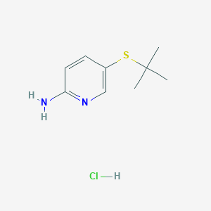 molecular formula C9H15ClN2S B5551183 5-(tert-butylthio)-2-pyridinamine hydrochloride CAS No. 71167-02-7