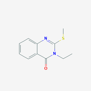 molecular formula C11H12N2OS B5551203 3-乙基-2-(甲硫基)-4(3H)-喹唑啉酮 