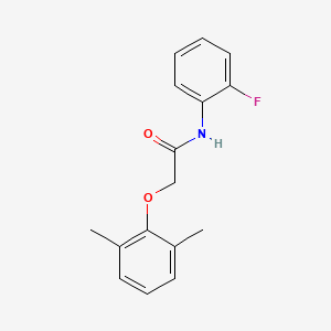 molecular formula C16H16FNO2 B5551224 2-(2,6-二甲基苯氧基)-N-(2-氟苯基)乙酰胺 