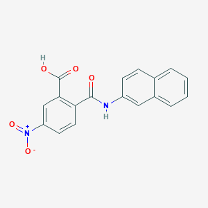 molecular formula C18H12N2O5 B5551231 2-[(2-naphthylamino)carbonyl]-5-nitrobenzoic acid 