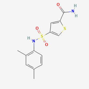 molecular formula C13H14N2O3S2 B5551269 4-{[(2,4-二甲苯胺)氨基]磺酰基}-2-噻吩甲酰胺 