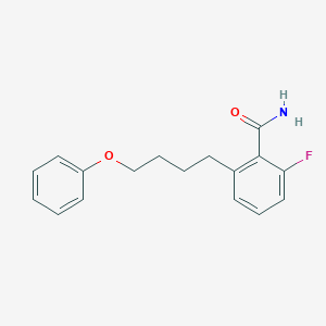 molecular formula C17H18FNO2 B5551275 2-fluoro-6-(4-phenoxybutyl)benzamide 