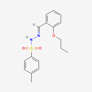 4-methyl-N-[(E)-(2-propoxyphenyl)methylideneamino]benzenesulfonamide