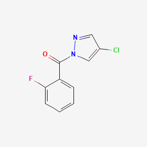 molecular formula C10H6ClFN2O B5551307 4-chloro-1-(2-fluorobenzoyl)-1H-pyrazole 