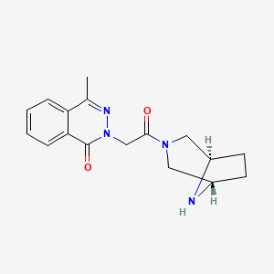 molecular formula C17H20N4O2 B5551314 2-{2-[rel-(1R,5S)-3,8-diazabicyclo[3.2.1]oct-3-yl]-2-oxoethyl}-4-methyl-1(2H)-phthalazinone hydrochloride 