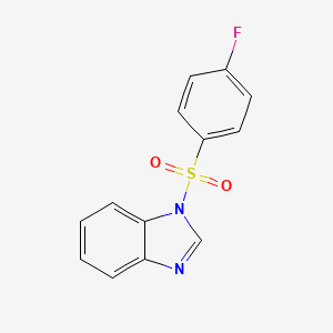 molecular formula C13H9FN2O2S B5551371 1-[(4-氟苯基)磺酰基]-1H-苯并咪唑 