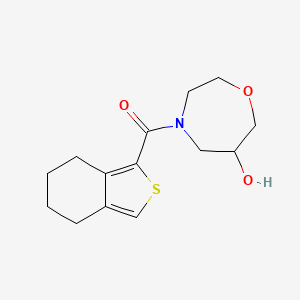 molecular formula C14H19NO3S B5551386 4-(4,5,6,7-tetrahydro-2-benzothien-1-ylcarbonyl)-1,4-oxazepan-6-ol 
