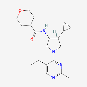 N-[rel-(3R,4S)-4-cyclopropyl-1-(5-ethyl-2-methyl-4-pyrimidinyl)-3-pyrrolidinyl]tetrahydro-2H-pyran-4-carboxamide hydrochloride