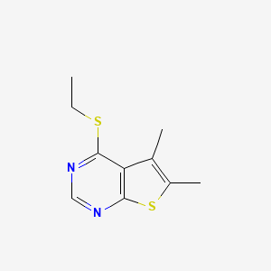 molecular formula C10H12N2S2 B5551418 4-(ethylthio)-5,6-dimethylthieno[2,3-d]pyrimidine 