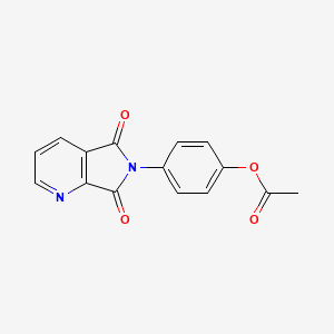 molecular formula C15H10N2O4 B5551438 4-(5,7-dioxo-5,7-dihydro-6H-pyrrolo[3,4-b]pyridin-6-yl)phenyl acetate 