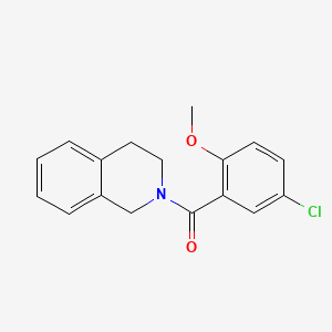 molecular formula C17H16ClNO2 B5551455 2-(5-chloro-2-methoxybenzoyl)-1,2,3,4-tetrahydroisoquinoline 