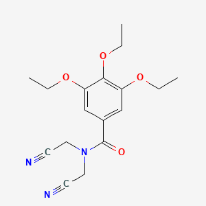 molecular formula C17H21N3O4 B5551466 N,N-双(氰基甲基)-3,4,5-三乙氧基苯甲酰胺 