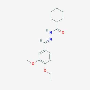 molecular formula C17H24N2O3 B5551484 N'-(4-ethoxy-3-methoxybenzylidene)cyclohexanecarbohydrazide 