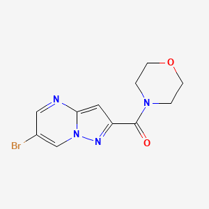 molecular formula C11H11BrN4O2 B5551512 6-bromo-2-(4-morpholinylcarbonyl)pyrazolo[1,5-a]pyrimidine 