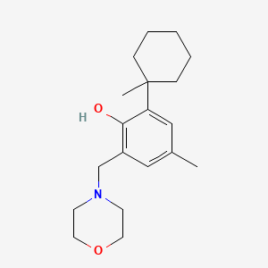 molecular formula C19H29NO2 B5551528 4-甲基-2-(1-甲基环己基)-6-(4-吗啉基甲基)苯酚 