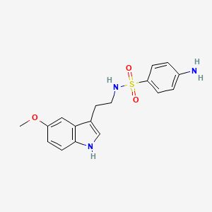 molecular formula C17H19N3O3S B5551558 4-氨基-N-[2-(5-甲氧基-1H-吲哚-3-基)乙基]苯磺酰胺 