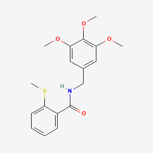 molecular formula C18H21NO4S B5551570 2-(甲硫基)-N-(3,4,5-三甲氧基苄基)苯甲酰胺 