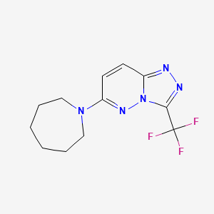 molecular formula C12H14F3N5 B5551580 6-(1-azepanyl)-3-(trifluoromethyl)[1,2,4]triazolo[4,3-b]pyridazine 