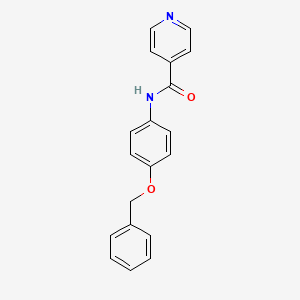 molecular formula C19H16N2O2 B5551626 N-[4-(苄氧基)苯基]异烟酰胺 