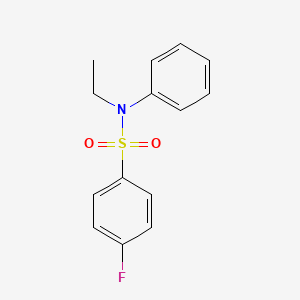 molecular formula C14H14FNO2S B5551631 N-乙基-4-氟-N-苯基苯磺酰胺 