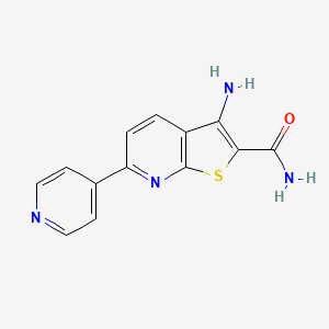 molecular formula C13H10N4OS B5551650 3-氨基-6-(4-吡啶基)噻吩并[2,3-b]吡啶-2-甲酰胺 