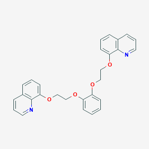 molecular formula C28H24N2O4 B5551662 8,8'-[1,2-phenylenebis(oxy-2,1-ethanediyloxy)]diquinoline 