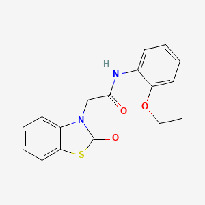 molecular formula C17H16N2O3S B5551709 N-(2-ethoxyphenyl)-2-(2-oxo-1,3-benzothiazol-3(2H)-yl)acetamide 