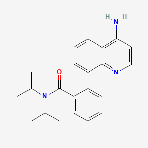 molecular formula C22H25N3O B5551726 2-(4-aminoquinolin-8-yl)-N,N-diisopropylbenzamide 