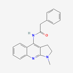 molecular formula C20H19N3O B5551763 N-(1-methyl-2,3-dihydro-1H-pyrrolo[2,3-b]quinolin-4-yl)-2-phenylacetamide 