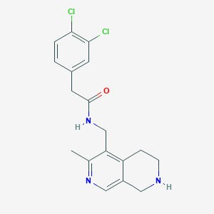2-(3,4-dichlorophenyl)-N-[(3-methyl-5,6,7,8-tetrahydro-2,7-naphthyridin-4-yl)methyl]acetamide dihydrochloride