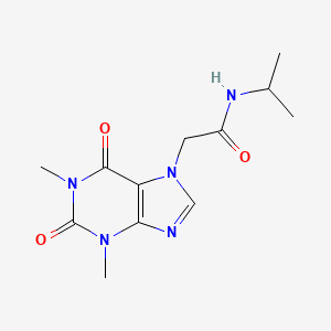 molecular formula C12H17N5O3 B5551838 2-(1,3-dimethyl-2,6-dioxo-1,2,3,6-tetrahydro-7H-purin-7-yl)-N-isopropylacetamide 