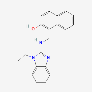 molecular formula C20H19N3O B5551862 1-{[(1-ethyl-1H-benzimidazol-2-yl)amino]methyl}-2-naphthol 