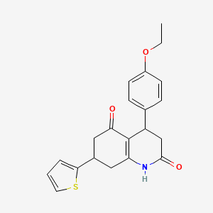 4-(4-ethoxyphenyl)-7-(2-thienyl)-4,6,7,8-tetrahydro-2,5(1H,3H)-quinolinedione