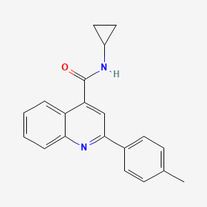 molecular formula C20H18N2O B5551953 N-cyclopropyl-2-(4-methylphenyl)-4-quinolinecarboxamide 